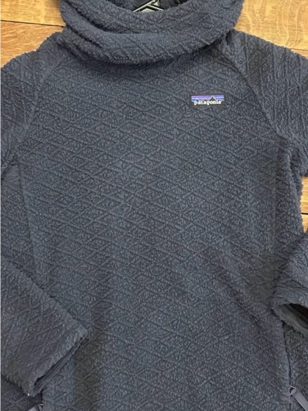 Patagonia Men's Dark Navy Textured Turtleneck Sherpa Pullover